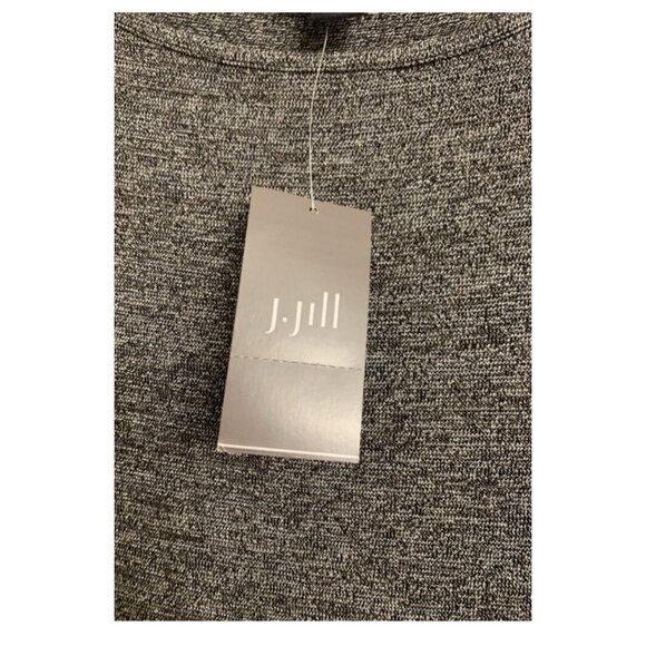 NWT J. Jill Wearever Collection Black Multi Long-Sleeve Midi Dress Size M - Picture 8 of 9